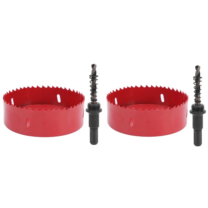 2 seturi de fierastraie bimetalice pentru placi de aluminiu PVC, tabla de fier, deschidere 120-165 mm (90 mm)