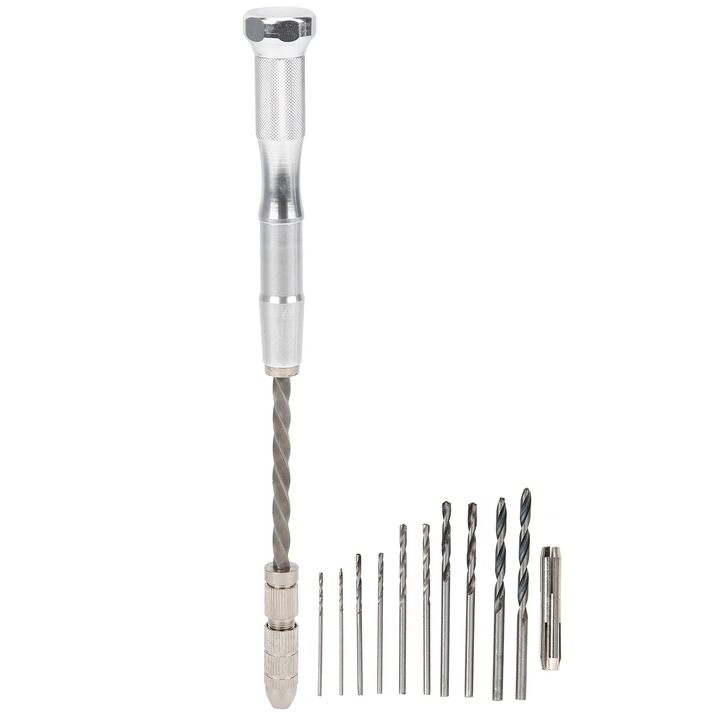 Set burghie din aliaj de aluminiu cu 10 piese pentru lemn si plastic, Enforose