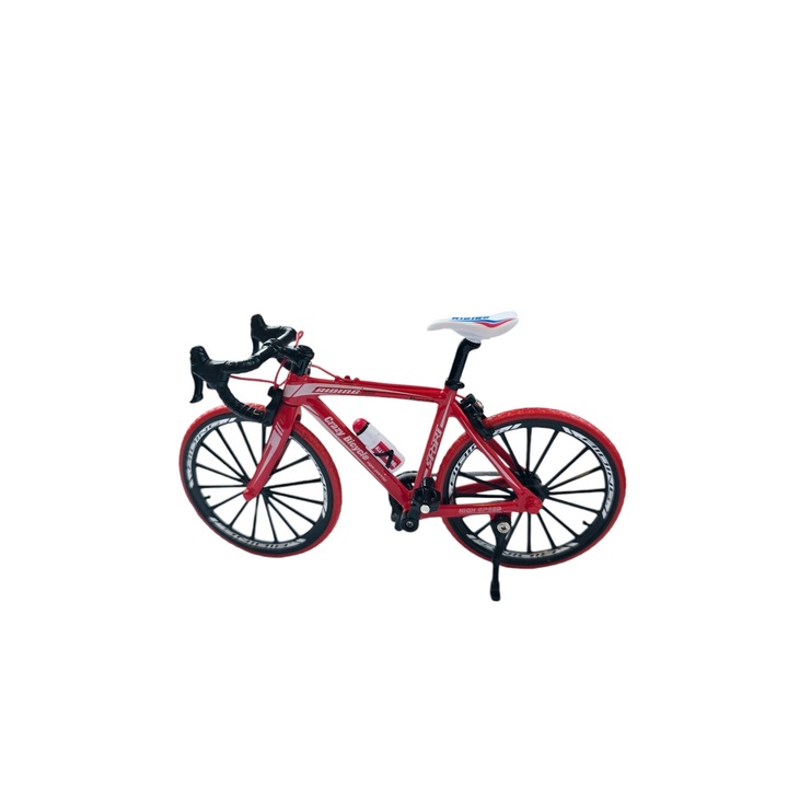 Jucarie macheta Bicicleta de curse cadru metal 17 cm rosie, LuxAndra