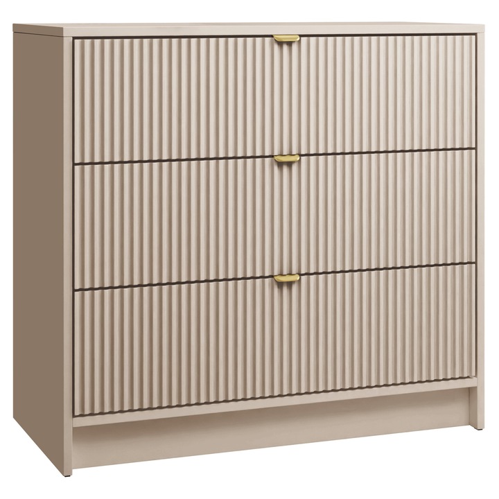Comoda Razimo 3SZ, MIRJAN24, bej, 80x75x40 cm