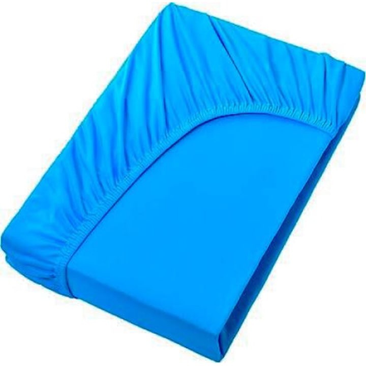 Чаршаф с ластик Nature Mark, памук, Тюркоаз, 90 х 190 см