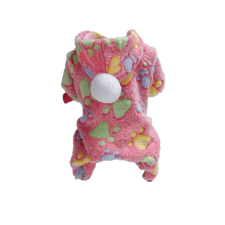 Geaca pentru animale mici, AMRINUGL, roz, marime XS, set cu hanorac pentru caini si pisici