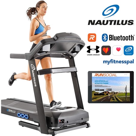 Banda de alergare NAUTILUS T626, Motor 3 CP, Greutate utilizator 135 Kg, 26 Programe de antrenament, Bluetooth, MP3