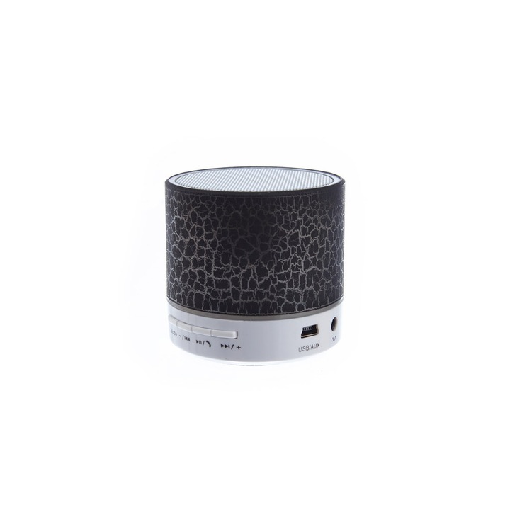 Boxa Portabila Mini Speaker Soundvox™, Interfata Wireless Bluetooth, MP3 si Radio FM, Neagra