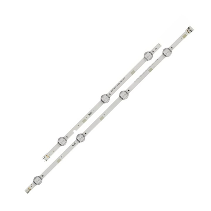 Bareta LED-uri TV pentru Samsung 43 inch 2015, OPTIM SOLUTION, SVS43, Eficienta Energetica, Iluminare Fundal, L4 + R3, 2 bucati, Alb