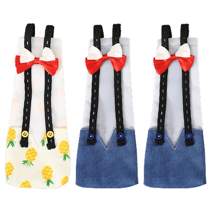 3 db kisállat pelenka készlet, QttvbTna, masni kivitelű, többszínű, többször használható, kacsához