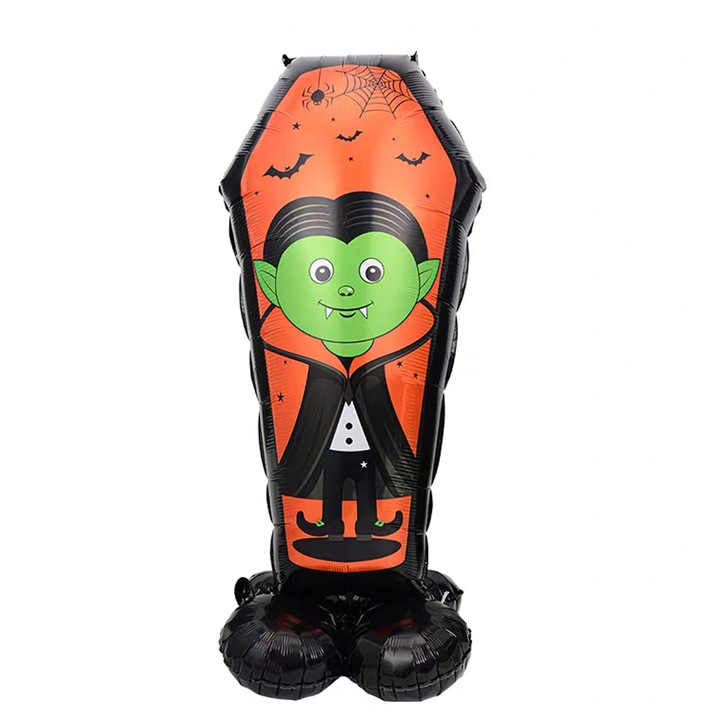Ballon állvánnyal Halloween dekorációhoz, Vampire, LY-2439-3, narancs, 57 x 99 cm