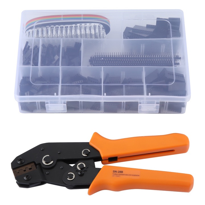 Enforose krimpelő szerszámkészlet, krimpelő fogó ergonomikus fogantyúval, 730g