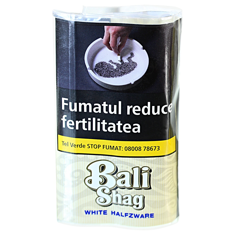 Tutun Bali Shag White Halfzware, 40g + Foite