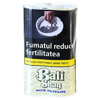 Tutun Bali Shag White Halfzware, 40g + Foite Tutun Bali Shag White Halfzware, 40g + Foite