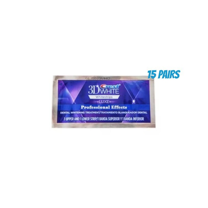 Комплект X 15 ленти (30 пластира) Crest 3D Luxe White Strips 6 ленти, професионални ефекти