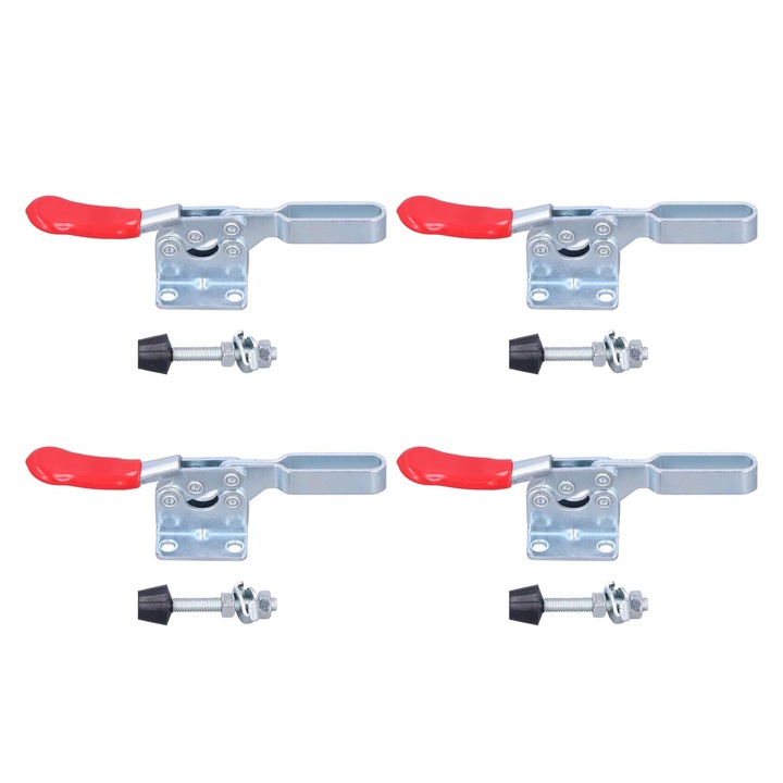 Комплект от 4 хоризонтални скоби Enforose, от поцинковано желязо, размери 142 мм x 6 мм