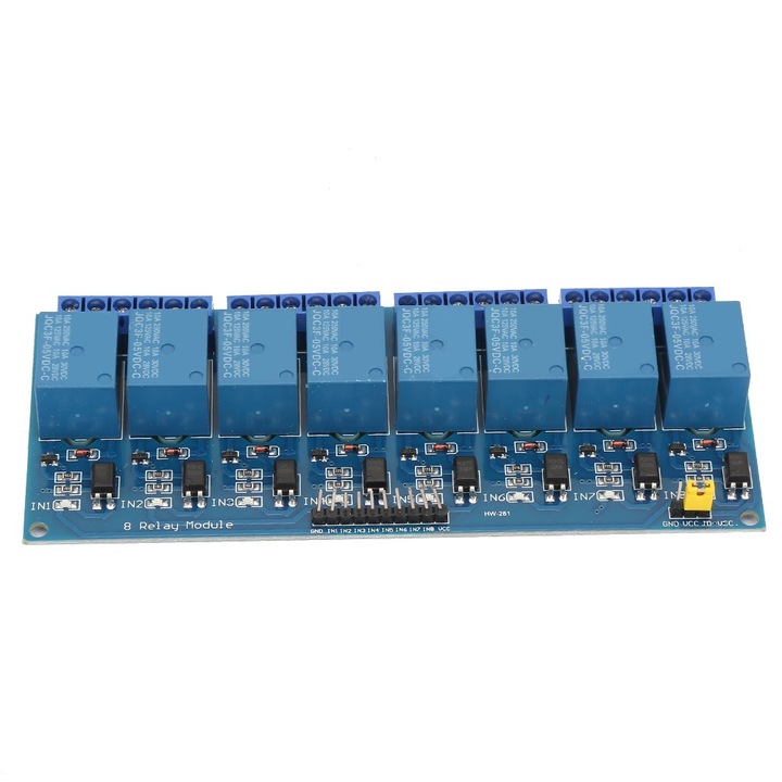 Modul releu cu 8 canale cu izolare optocuplor Blue Board PLC Modul releu pentru control (5V)