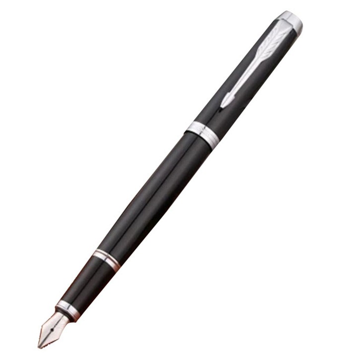 Töltőtoll 0,5 mm, Extra vékony hegy, Könnyű írás, Tiszta tinta, Fekete szín