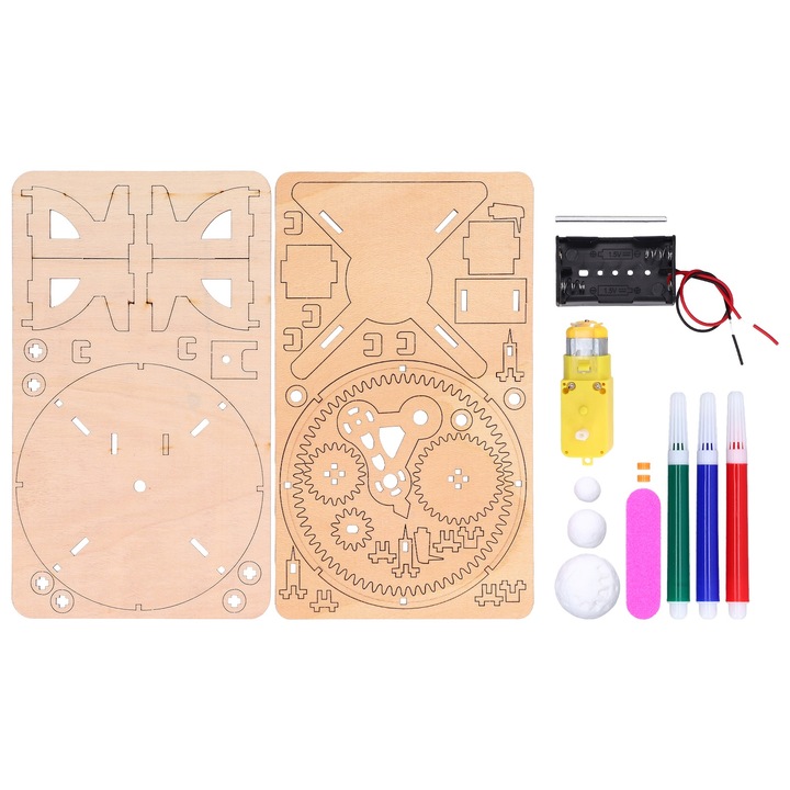 Model din lemn Astronomie, Caramida STEM, Jucarie educationala, Enforose