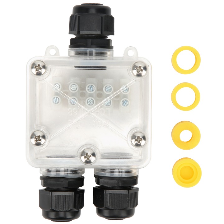 Cutie de jonctiune impermeabila Enforose, 3 cai, IP68, 24A/450V, 6-12mm