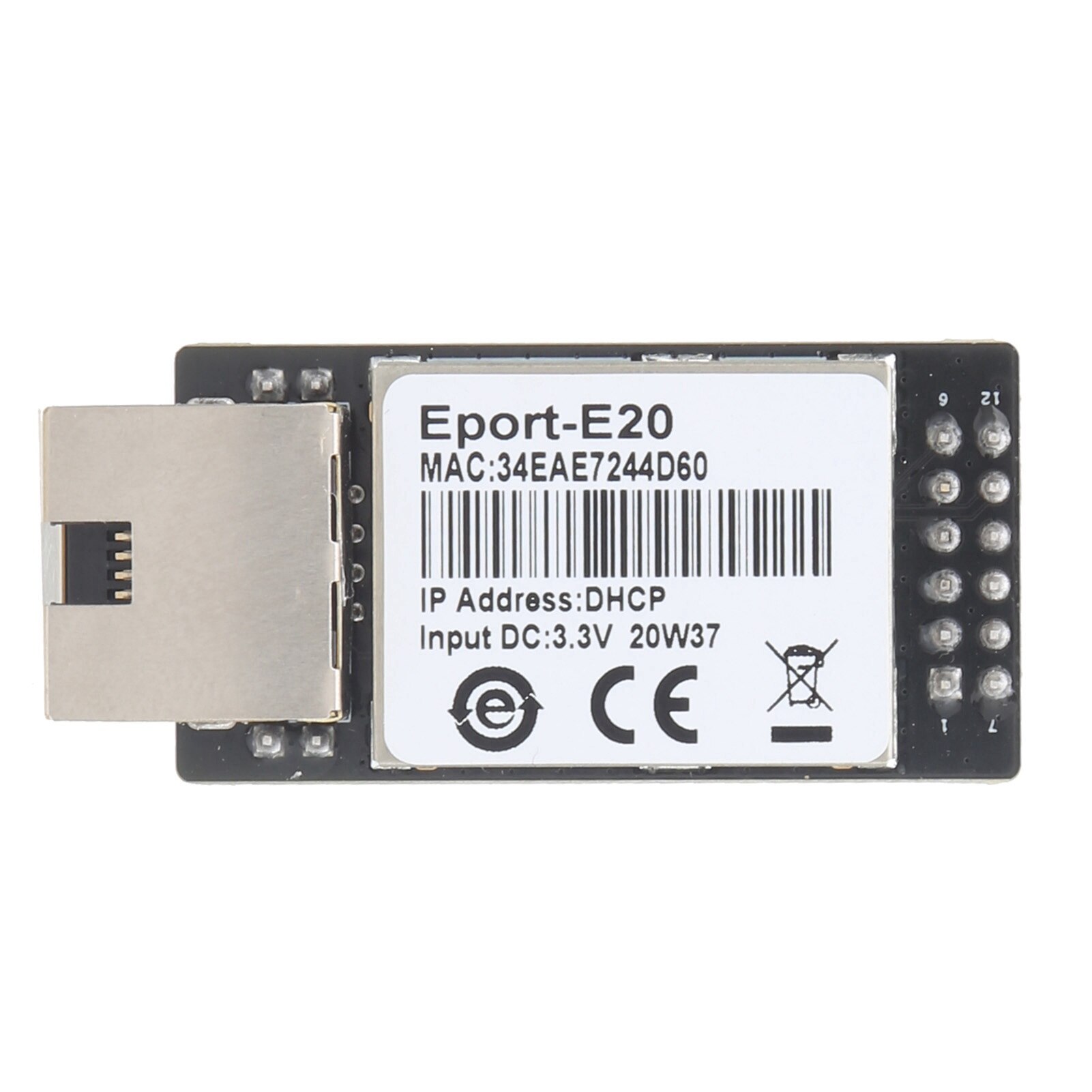 Serdes Rj45 Module Modul serial la Ethernet Enforose, RJ45, 10/100M, plastic, pentru ...