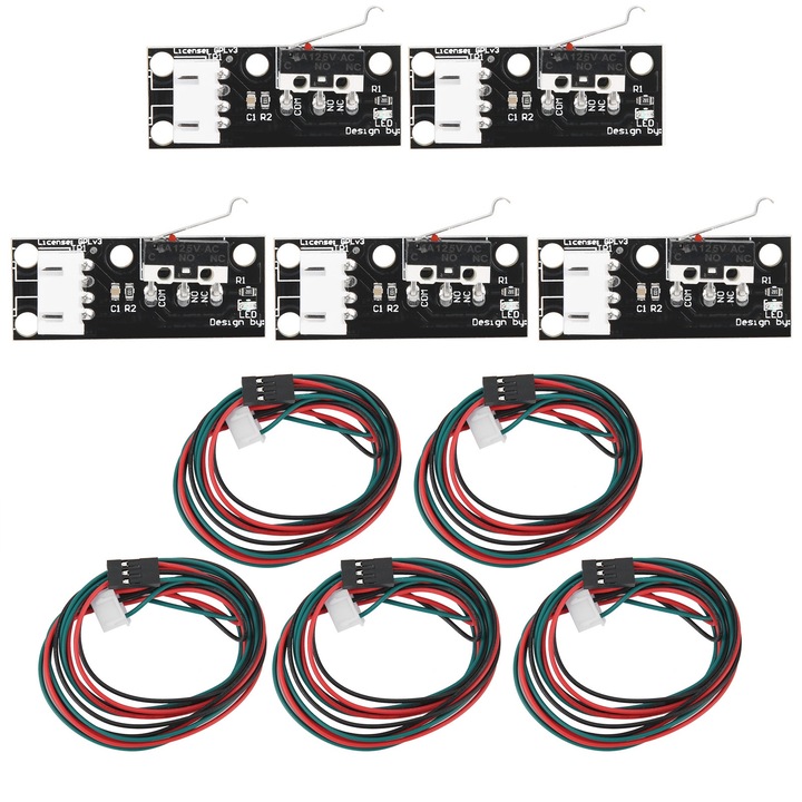 Enforose 3D nyomtató végálláskapcsoló, 3 tűs, 70 cm/27,6 hüvelykes mechanikus végálláskapcsoló kábel