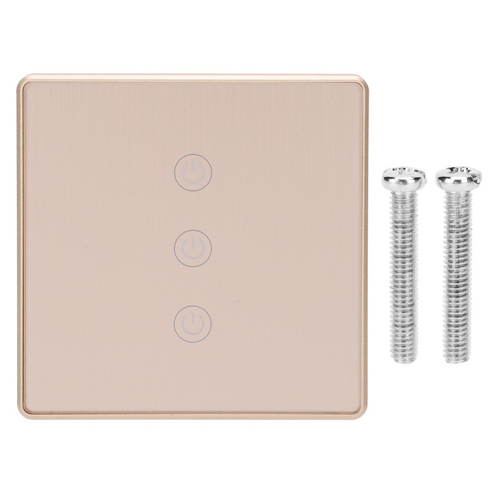 Intelligens kapcsoló, Jormftte, 3 banda, WIFI, arany, 86x86x35mm