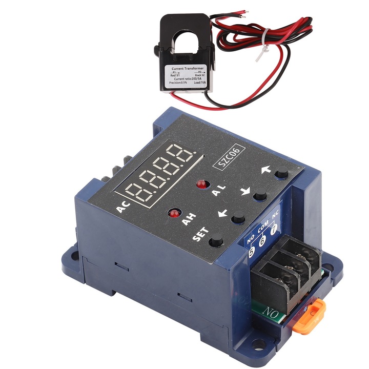 Ammeter AC Enforose 0.3-50A cu alarma, 110-220V, set complet