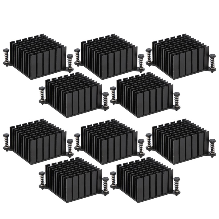 Set 10 x Sistem de racire din aluminiu cu radiator, pentru placi de baza compacte, pentru computere