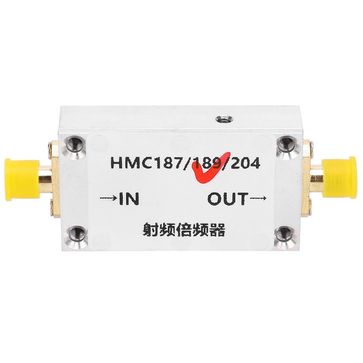 Multiplicator frecventa Enforose HMC189, 2-4GHz input, 4-8GHz output, aliaj de aluminiu, dimensiuni compacte
