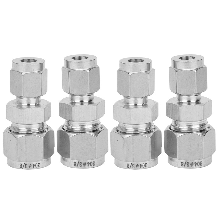 Rozsdamentes acél kompressziós csatlakozó, Enforose, 4 darabos készlet