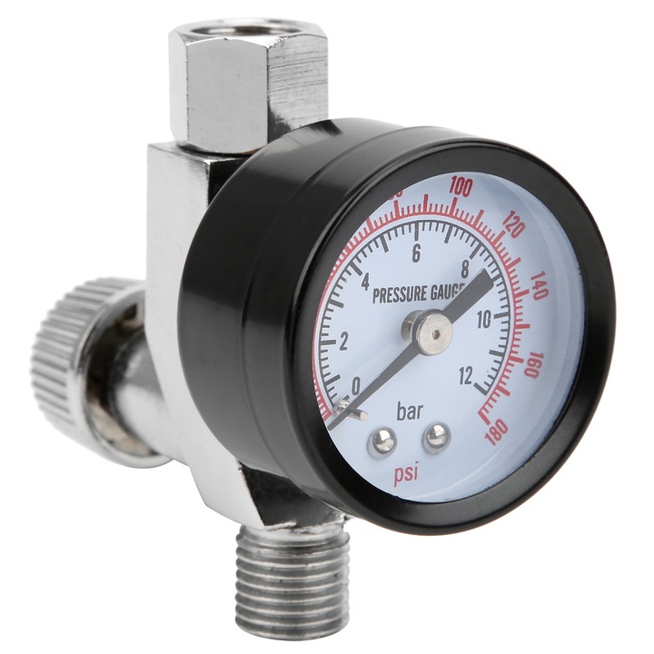 Regulator de presiune a aerului Enforose, 1/4 inch, din aluminiu si alama