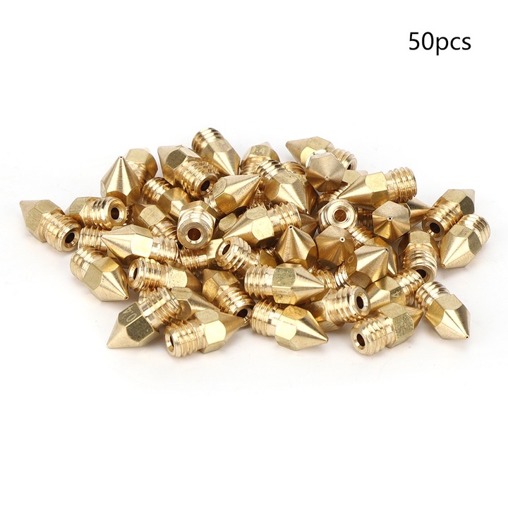 50 buc./set MK8 duza ascutita din alama cu litere Accesorii pentru imprimanta 3D 13 x 6 mm