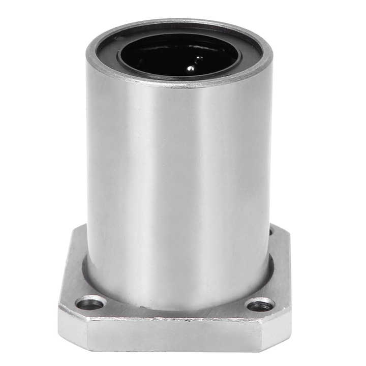 Lineáris mozgású karimás csapágy, Enforose, LMK10UU/LMK16UU/LMK20UU/LMK25UU kompatibilis, acél