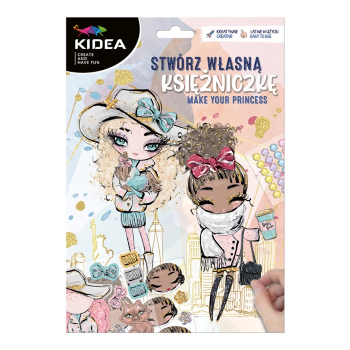 Kidea Kreatív stylist matrica szett - Hercegnők