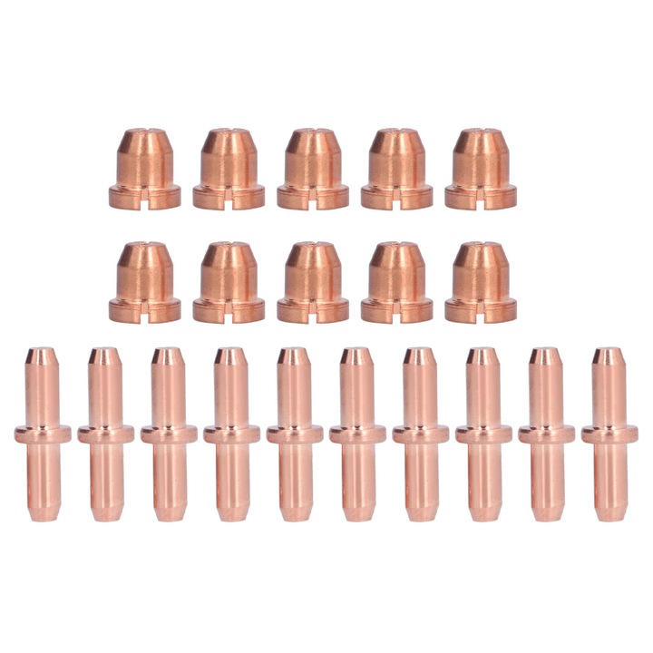 Set 10 Accesorii pentru Taiere cu Plasma Enforose, Duze si Electrozi, Cupru, Compatibile cu TC80