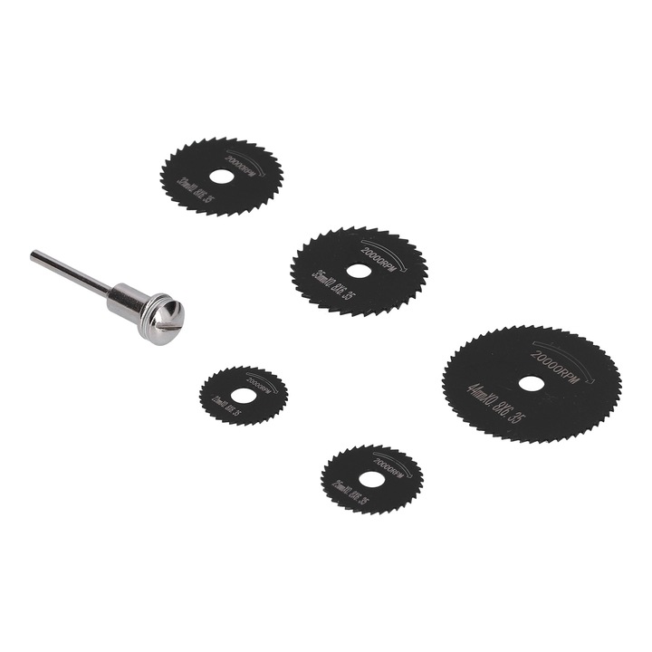 Set de lame de fierastrau circular Enforose, 5 piese, otel de mare viteza, dimensiuni variate, pentru metal, lemn, plastic