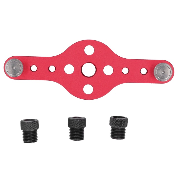 Kit ghid burghiu Jig Metal Diblu Instrument de localizare pentru pozitionator de gaurire pentru prelucrarea lemnului DIY