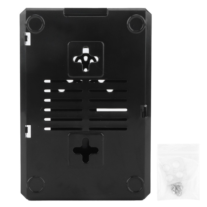 Cutie de protectie pentru Raspberry Pi 3B/3B+, Enforose, ABS, set cu 5 suruburi, negru