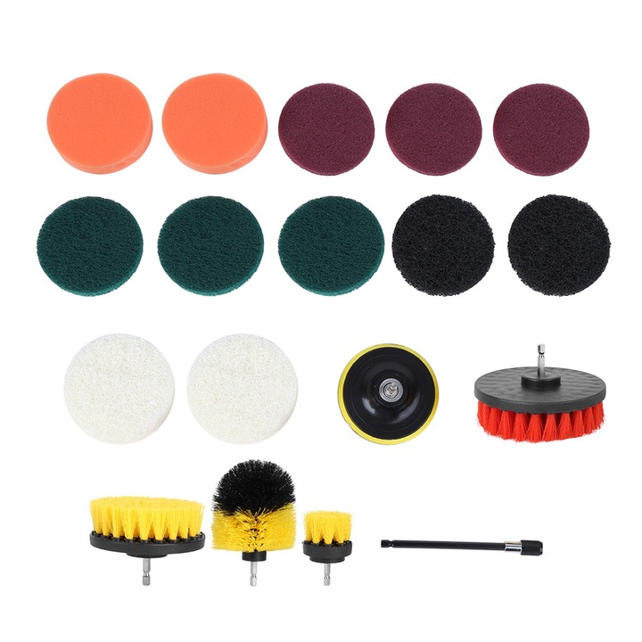 Set de perii electrice de gaurit Enforose, 18 buc, multicolor, compatibil cu bormasini