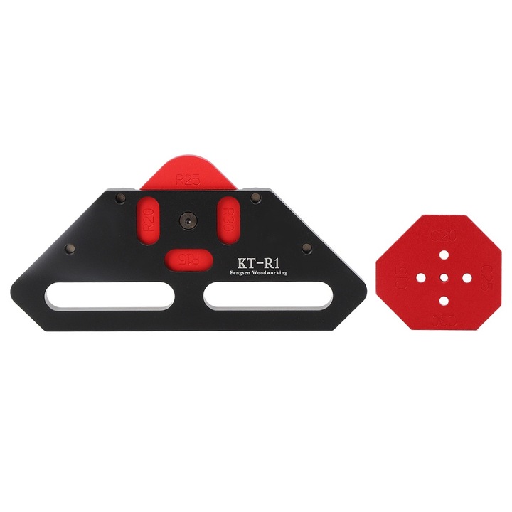 Sablon de pozitionare arc pentru prelucrarea lemnului, Enforose, aliaj de aluminiu, negru, usor