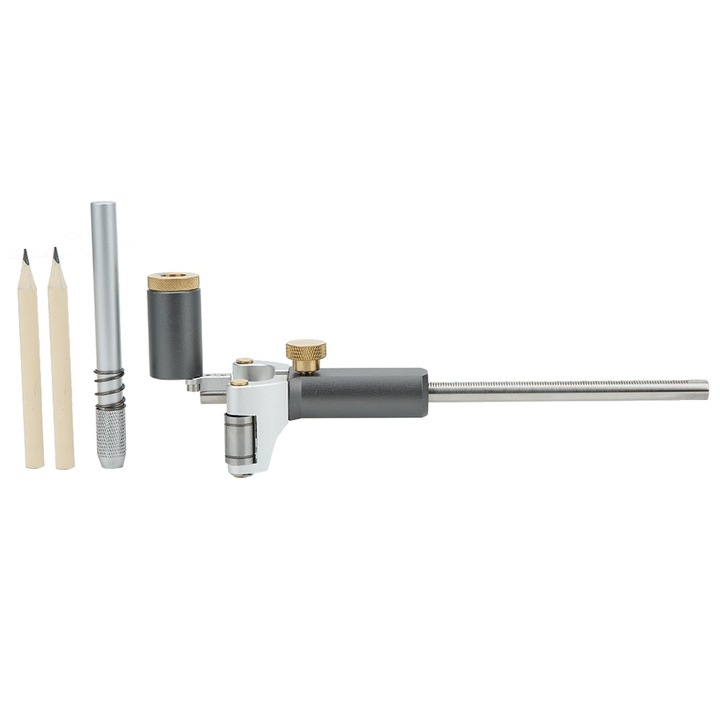 Instrument de masurare Scriber 2in1 Enforose, multifunctional, 0-120mm, din aliaj de aluminiu, set cu 2 creioane