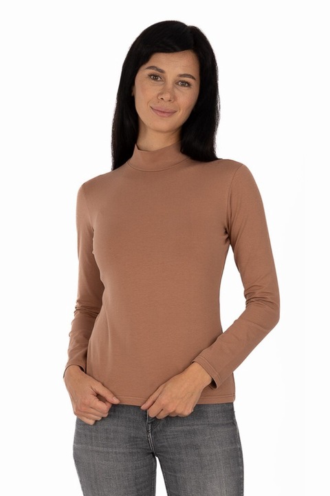 Bluza Dama tip Maleta cu Guler Inalt, Knox, B2005, Capucino, M/INTL