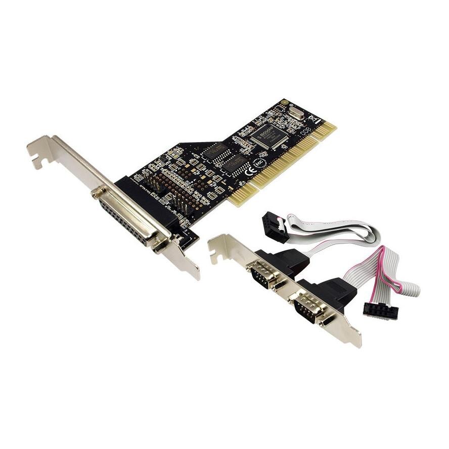 Card PCI, extensie pentru 1x Parallel D-SUB 25-pin + 2x Serial RS232 9-pin, LogiLink PC0018