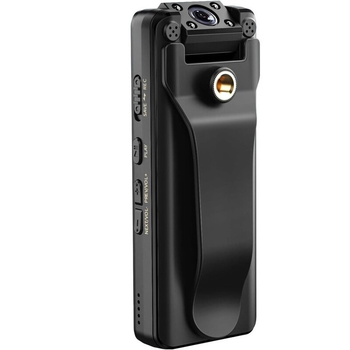 A22 body camera, JYFU, 180° въртящ се обектив, 2200mAh, 10 часа запис, 1080P, 1,3-инчов LCD екран
