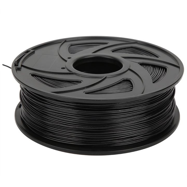 Filament 3D PLA Enforose, 1.75mm, 1KG, negru, set consumabile