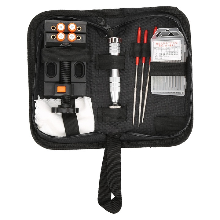 Set unelte de prelucrare a lemnului, Enforose, burghiu manual, 26 buc, dimensiuni burghie 0.5-3.0 mm, aliaj de aluminiu