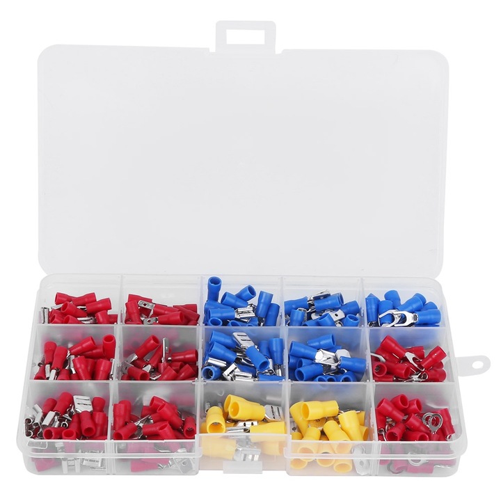 Set terminale izolate de sertizare Enforose, 280 buc, diverse dimensiuni, rezistente la coroziune, usor de utilizat