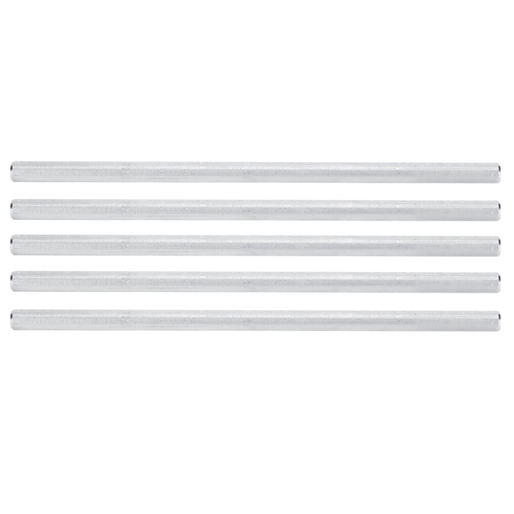 Set 5 bucati ax D din otel inoxidabil, Enforose, 6mm, 140mm x 5.5mm pentru robotul Gobilda / TETRIX / FTC / FRC / FIRST / WRO
