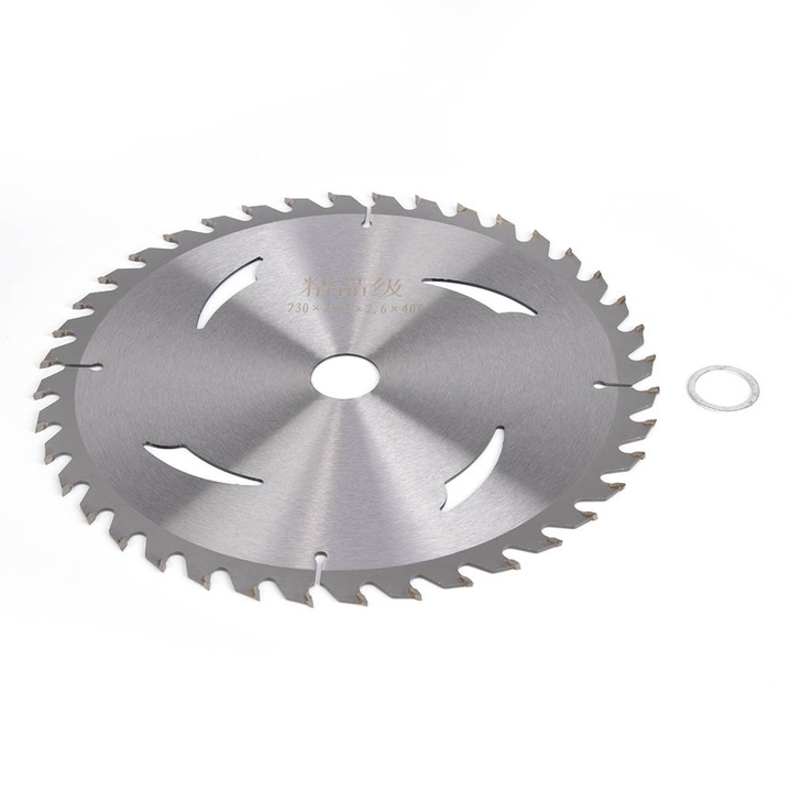 Disc cu panza de ferastrau circular, Enforose, 230x25,4x2,6mm, 40T, pentru prelucrarea lemnului