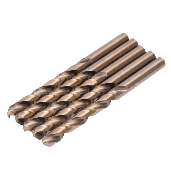 Set burghie din otel rapid Enforose, 5 bucati, diametru 9.0mm si 9.5mm