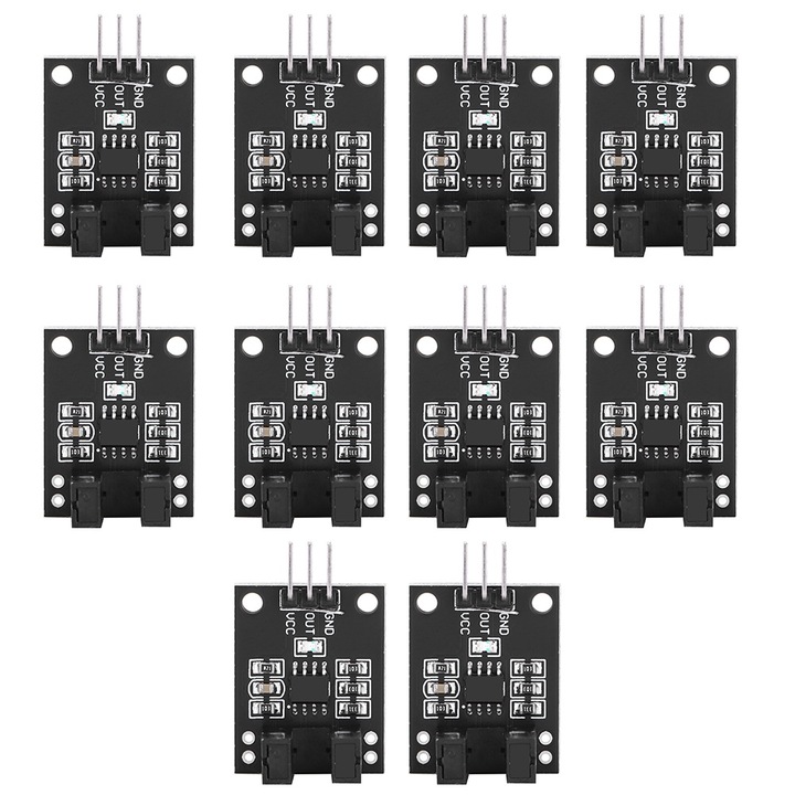 Set 10 senzori fotoelectrici infrarosu, Enforose, dimensiuni 12.5x10x20x23mm, iesire digitala, 5V