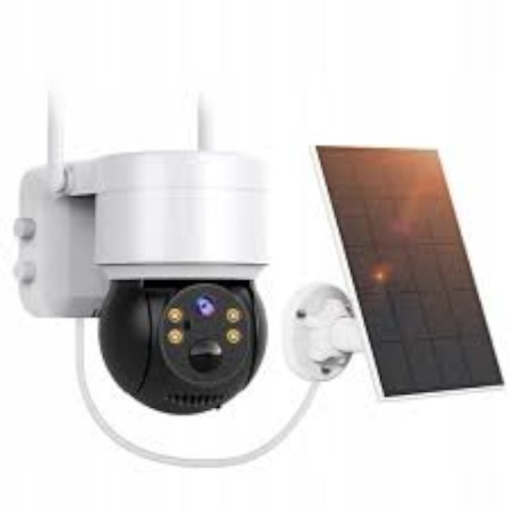 Камера за видеонаблюдение Jortan Solar, WIFI, Outdoor/Indoor, 1080P Full HD -, PENDAN, непрекъсната сигурност с цветно нощно виждане и интелигентна аларма