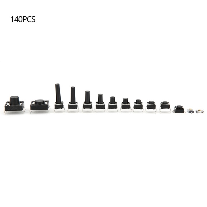 Intrerupător tactil cu micro-apăsare, 14 valori, SMD/DIP, 140 buc.